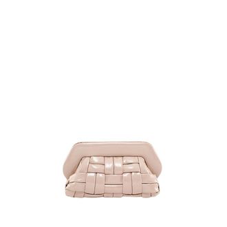 Themoirè Tassen, Dames, Roze, ONE Size, Handgemaakte Vegan Glossy Clutch Tas