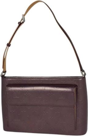 Louis Vuitton Pre-owned Shoulder Bags, female, Purple, Size: ONE SIZE Pre-owned Monogram Mat Shoulder Bag