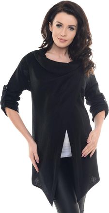 Purpless Maternity Pregnancy and Nursing Breastfeeding Cardigan Jumper Knitted Jacket 9001/5 (12/14, Black)