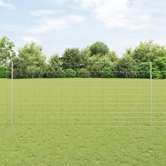 Berkfield Home Fence Posts 22 pcs U-Channel 140 cm Galvanised Steel in Silver