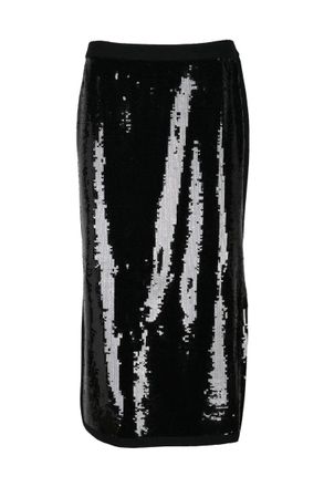 Twin-Set Long Sequin Skirt - Black
