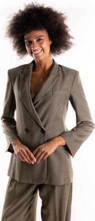 Marella Kriss Blazer - Dames - Blazers - Groen - M - Wol - Jassen