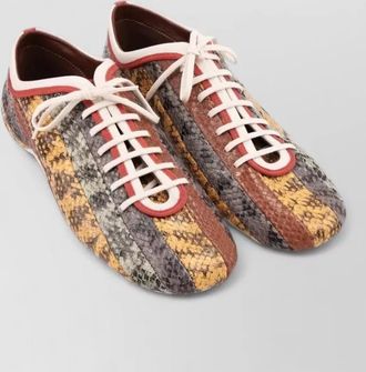 Dries Van Noten leather patchwork low-top sneakers