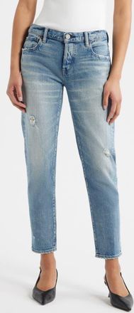 Moussy Vintage Hackney Low Rise Tapered Jeans in Light Blue at Nordstrom, Size 23
