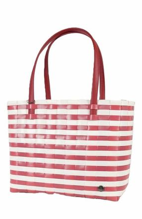 Handed By Sunny Bay Recycled Plastic Weekender Bag in Cherry Red/pearl White at Nordstrom, Size Large