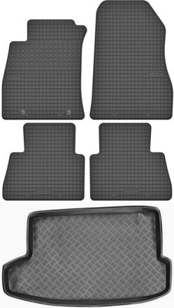OEM Juego De Alfombrillas De Goma Para Coche Y Alfombrilla Para Maletero Para Nissan Juke I Crossover (2014-2019)