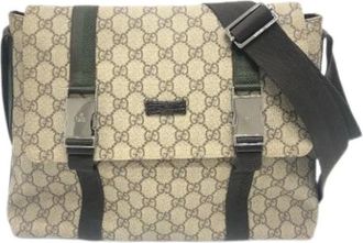 Gucci Pre-owned Cross Body Bags, female, Brown, Size: ONE SIZE Pre-owned Vintage Canvas Cross Body Bag