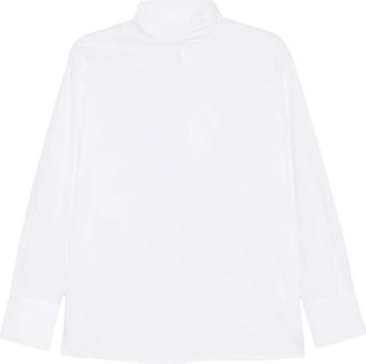 The Nina Studio N2745 Shirt - Dames - Blouses - Wit - 2XS - Leer - Overhemden