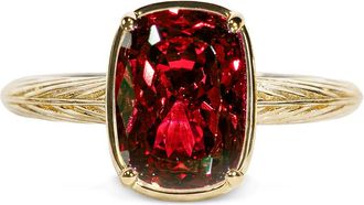 Sterling Forever Sterling Silver Mini Garnet Elongated Cushion Ring