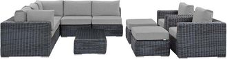 ModWay Summon 10-Piece Outdoor Patio Sunbrella Sectional Set