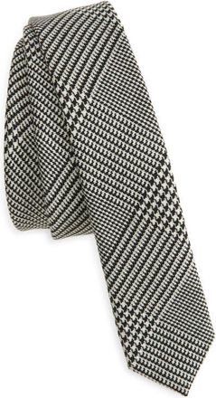 Balmain Prince of Wales Check Tie in Eab Blk/White at Nordstrom
