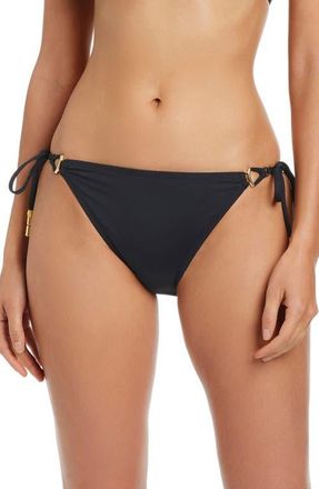 Bleu Rod Beattie Side Tie Hipster Bikini Bottoms in Black at Nordstrom, Size 14