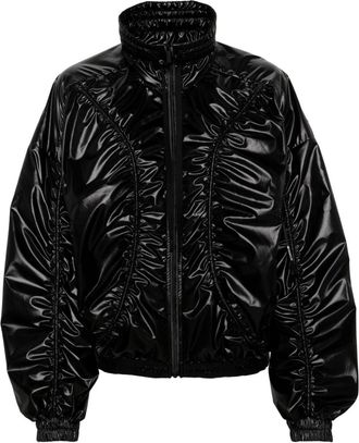 Moncler Doride seamed bomber jacket - women - Polyester/Polyester - 3 - Black
