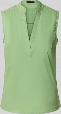 More & More More & More Regular Fit Blusenshirt mit V-Ausschnitt in Gruen, Größe 36