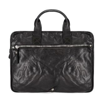 Campomaggi Laptop Bags & Cases, male, Black, Size: ONE SIZE Leather Briefcase