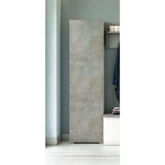 Dmora Dmora - Armadio multiuso Abuela, Mobile lineare a 1 Anta e 7 ripiani, Colonna da ingresso o bagno, Scarpiera moderna, 100% Made in Italy, 50x30h182