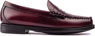 G.H. Bass & Co. Mens Larson Moc Penny Shoes - Maroon Leather - Size UK 10