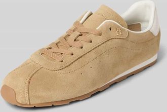 Tommy Hilfiger Low Top Sneaker aus reinem Rindsleder in Beige, Gr&ouml;&szlig;e 36