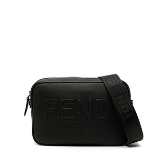 Fendi Embossed-logo Leather Body Bag
