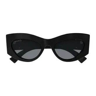 Gucci GG1843S001 Cat-Eye Grey Lens Sunglasses - Black