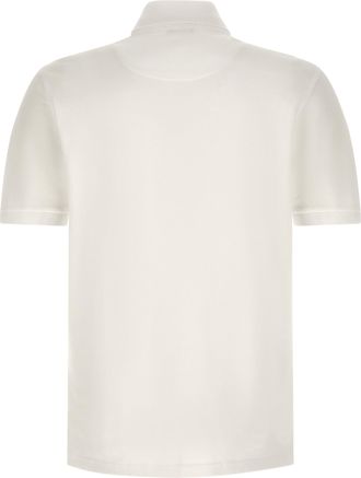 Etro Mens White Cotton Polo Shirt