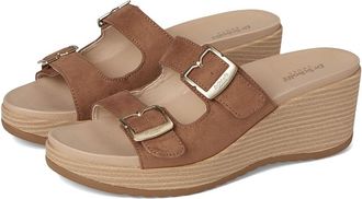 Dr. Scholls Cali Breeze Womens Wedge Shoes Honey Brown Fabric : 8.5 M, Synthetic