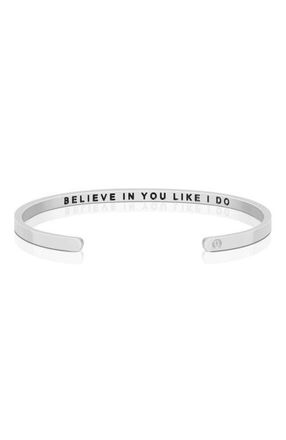 Mantra Believe In You Like I Do (within) bracelet in Silver at Nordstrom