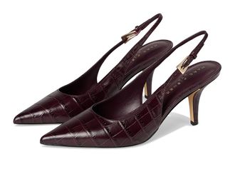 Marc Fisher Dorie Womens Shoes Dark Brown Croco Leather : 8.5 M