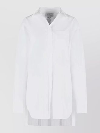 Sportmax nespolo cotton blend shirt dress