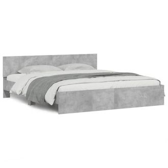 Berkfield Home Bed Frame without Mattress Concrete Grey 160x200 cm