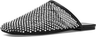 Stuart Weitzman Bareitall Shine Mule Womens Shoes Black : 8.5 M, Mesh