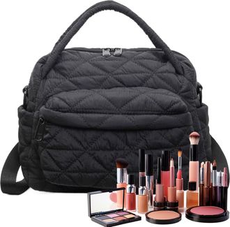 Generic Elegant Solid Color Shoulder Bag For Women, Soft Handbag With Multiple Pockets For Organization, Lightweight And Comfortable Purse For Work Travel Sho