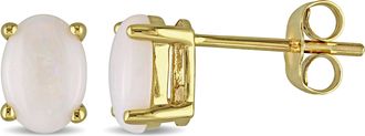Mimi & Max 7/8 CT TGW Opal Stud Earrings in 10K Yellow Gold