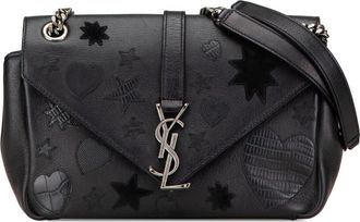 Saint Laurent Pre-owned Saint Laurent Medium Monogram Heart Patchwork Chain Wallet Ladies QBPETE1056O7W4GM