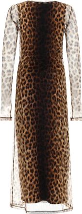 Sportmax Animal Print Tulle Details Dress - Multicolor