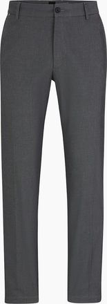 HUGO BOSS Mens Kane Solid Patterned Straight Trousers - Navy - Size: 34W r