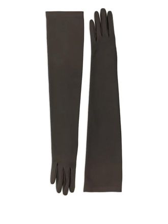 The Row Simon lamb-skin gloves - women - Lamb Skin - M - Brown