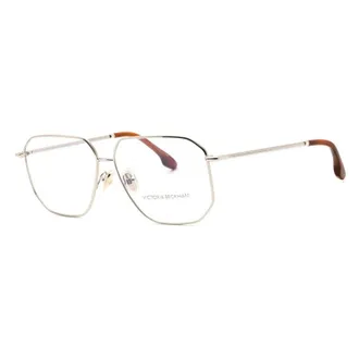 Victoria Beckham VB2115040 Geometric Metal Frame Eyeglasses - Silver
