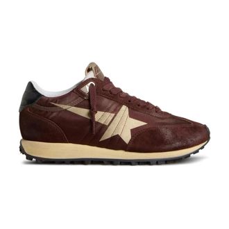 Golden Goose Sneakers, female, Brown, Size: 10 US Marathon Nylon and Suede Sneakers