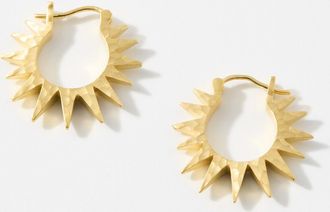 Satya Jewelry Womens Sun Hoop Earrings