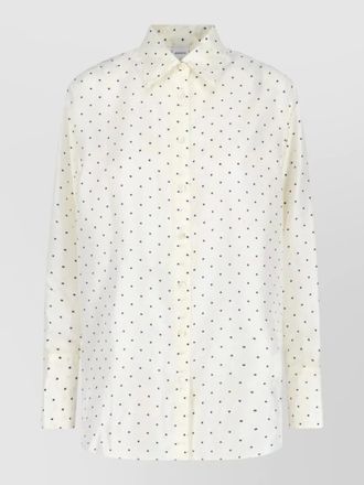 Aspesi long sleeve polka dot collared shirt