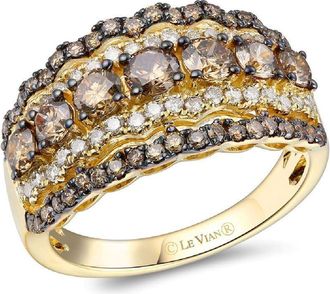 Le Vian Ladies Chocolate Diamond Rings set in 14K Honey Gold