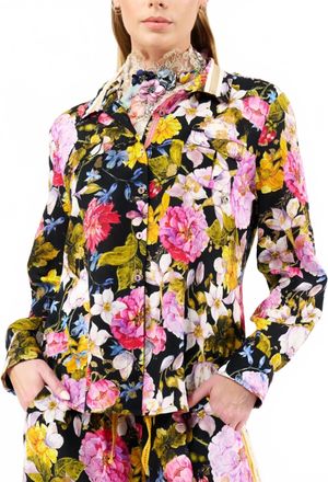 Aratta Flower Bomb Button-Down Shirt In Night Floral