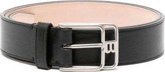 Bally logo-buckle leather belt - men - Calf Leather - 105 - Blue
