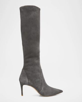 Stuart Weitzman 75mm Stuart Power Suede Knee-High Boots