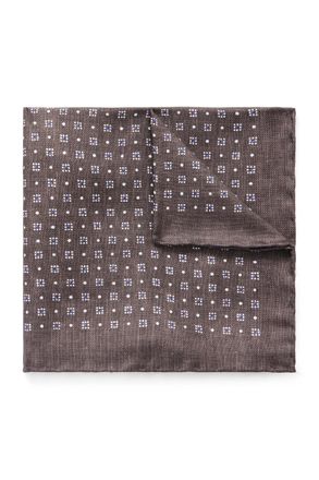 Brunello Cucinelli Printed Silk Pocket Square