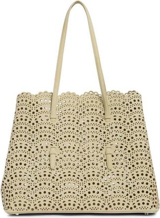 Alaia Mina 37 Leather Top Handle Bag in Vert Amande 605 at Nordstrom