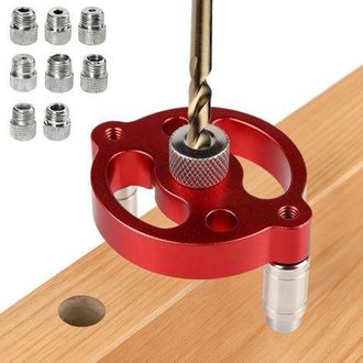OEM Kit De Centrado Para Carpinter&iacute;a, Gu&iacute;a De Perforaci&oacute;n Vertical De Aluminio Con Casquillos De 3-10 Mm, Plantilla De Perforaci&oacute;n Precisa Para Agujeros R