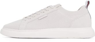 Tommy Hilfiger Mens Elegant Light Knit Seasonal Vulcanised Trainers, White (Alabaster), 10.5