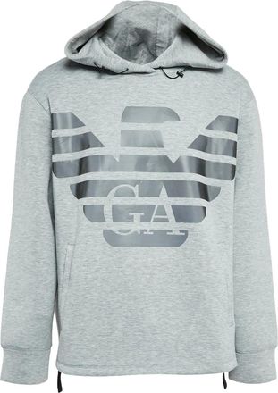 Emporio Armani Felpa con cappuccio e logo - Grigio